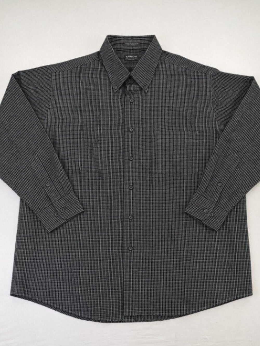 Arrow Men's Shirt XXL 18-18 1/2 34/35 Black (Tub 22 #722, Aug DNG 1)